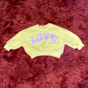 Grayson mini crop sweater sz 18-24 mo LOVE decal